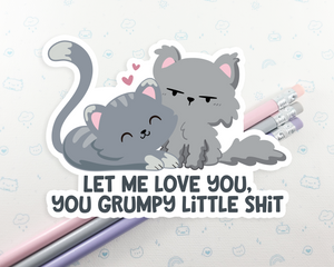 Cats Let Me Love You Sticker