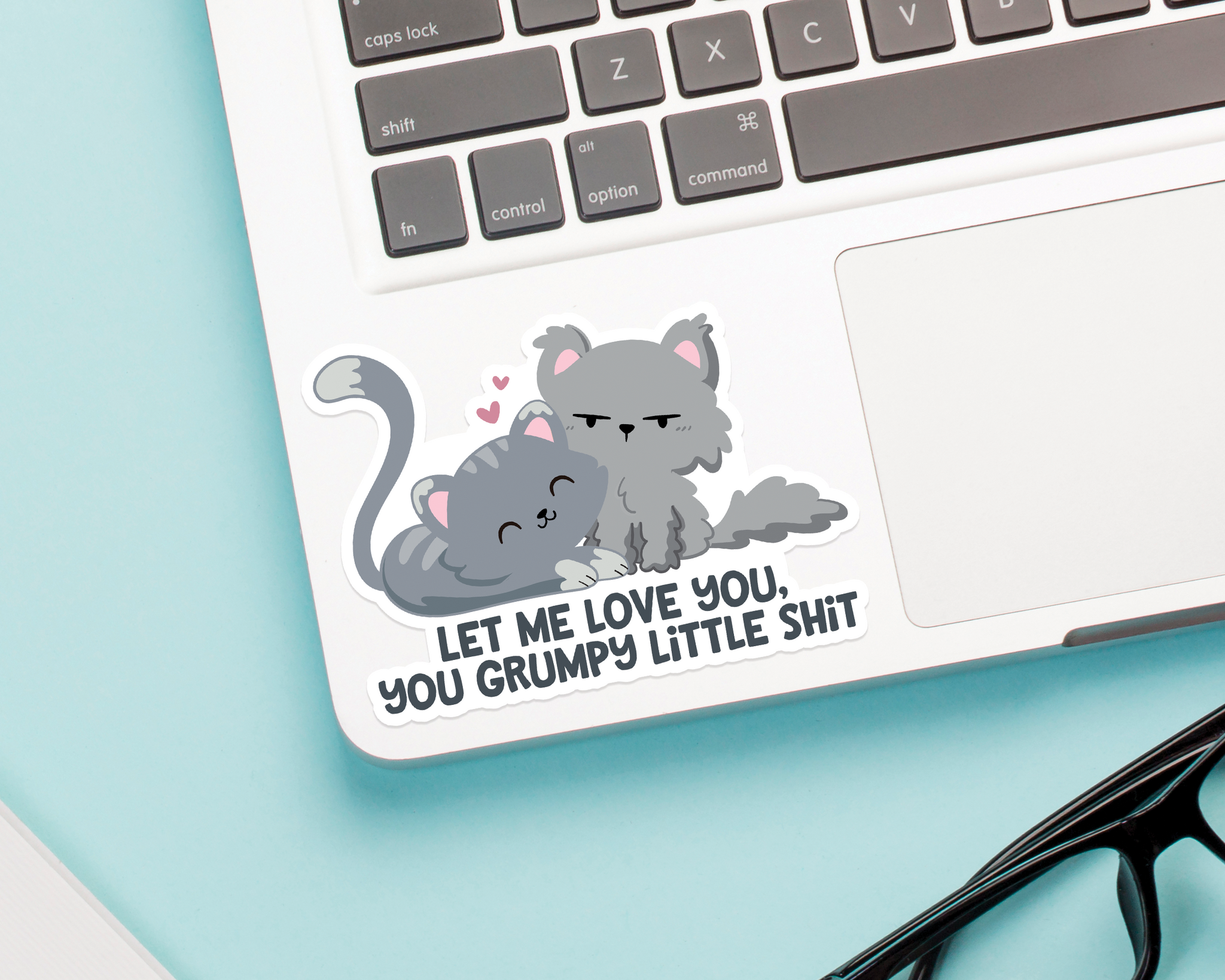 Cats Let Me Love You Sticker