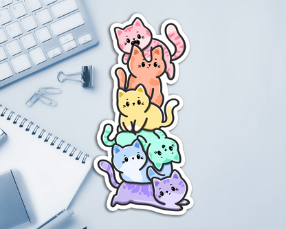 Cats Pastel Long Sticker
