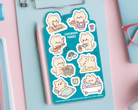 Cat Chores Sticker Sheet