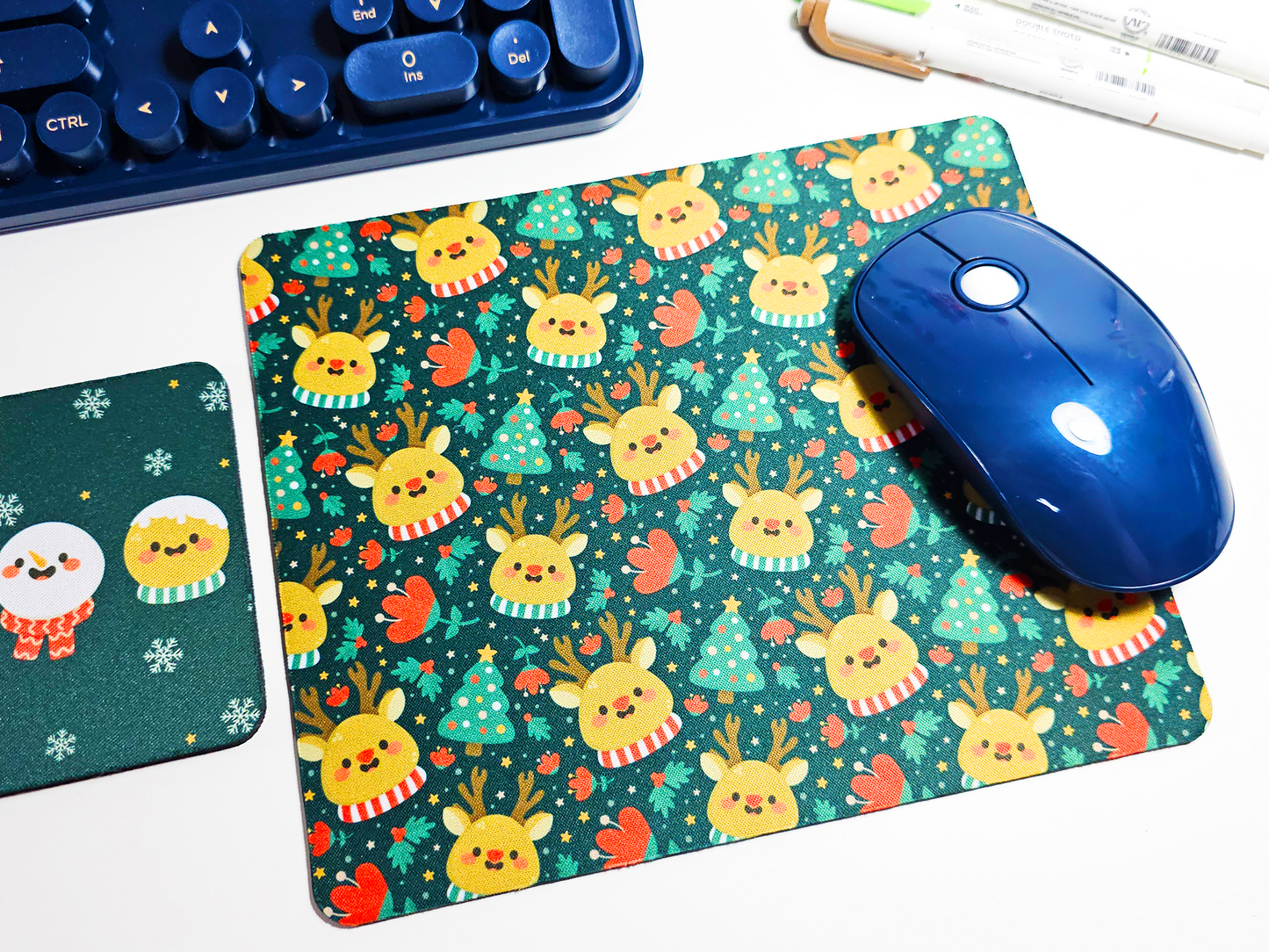 Christmas Mousepad and Coaster Set