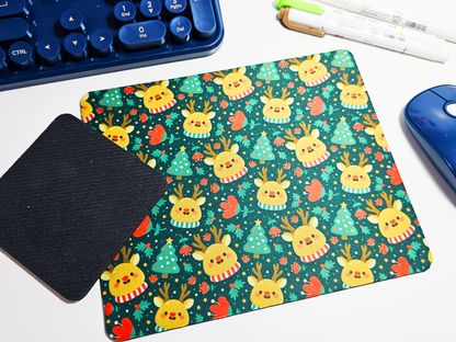 Christmas Mousepad and Coaster Set