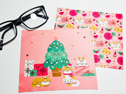 Cat Christmas Screen Cleaning Cloth Set