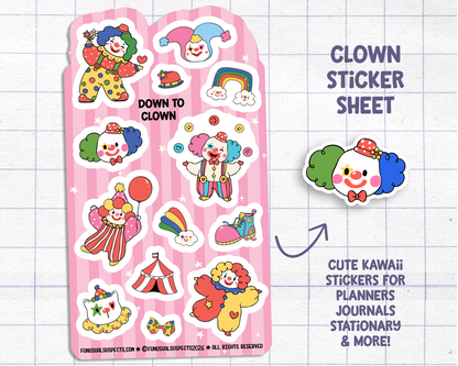 Clown Sticker Sheet