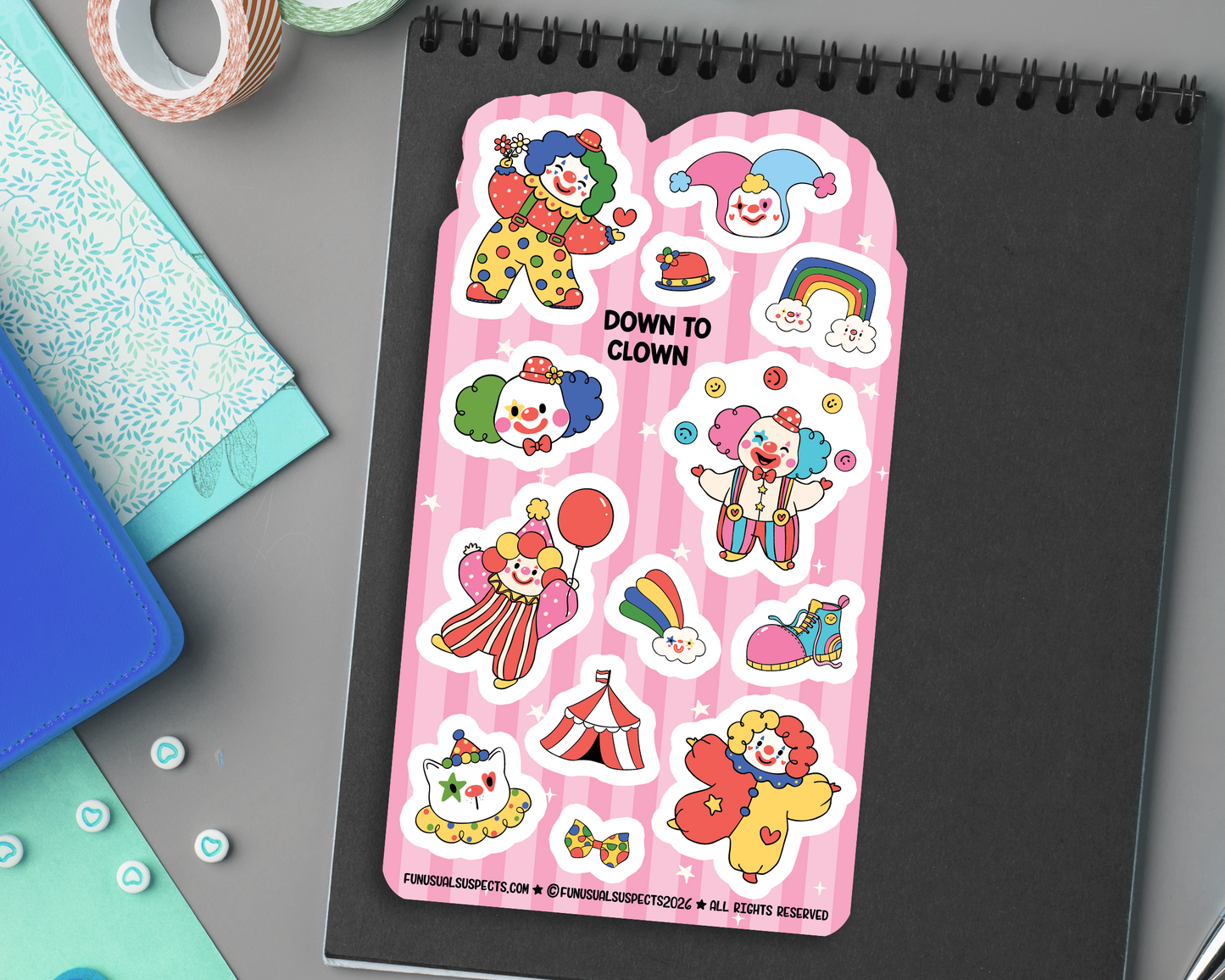 Clown Sticker Sheet