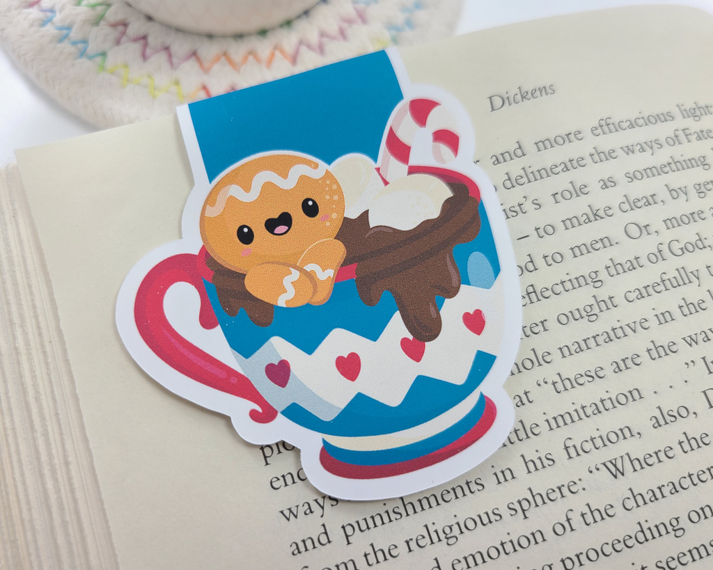 Cocoa Gingerbread Magnetic Bookmark
