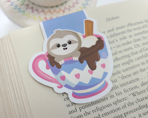 Cocoa Sloth Magnetic Bookmark