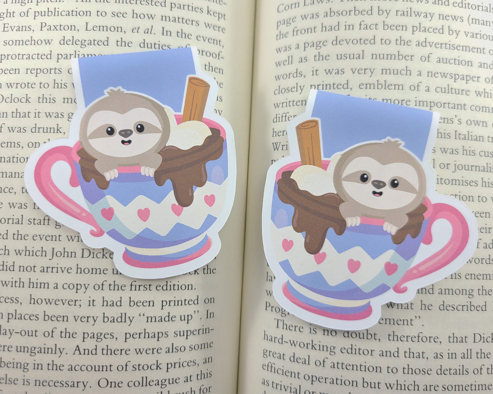 Cocoa Sloth Magnetic Bookmark