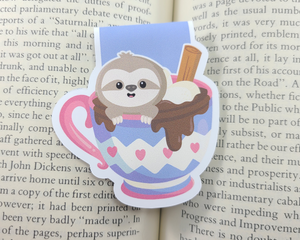 Cocoa Sloth Magnetic Bookmark