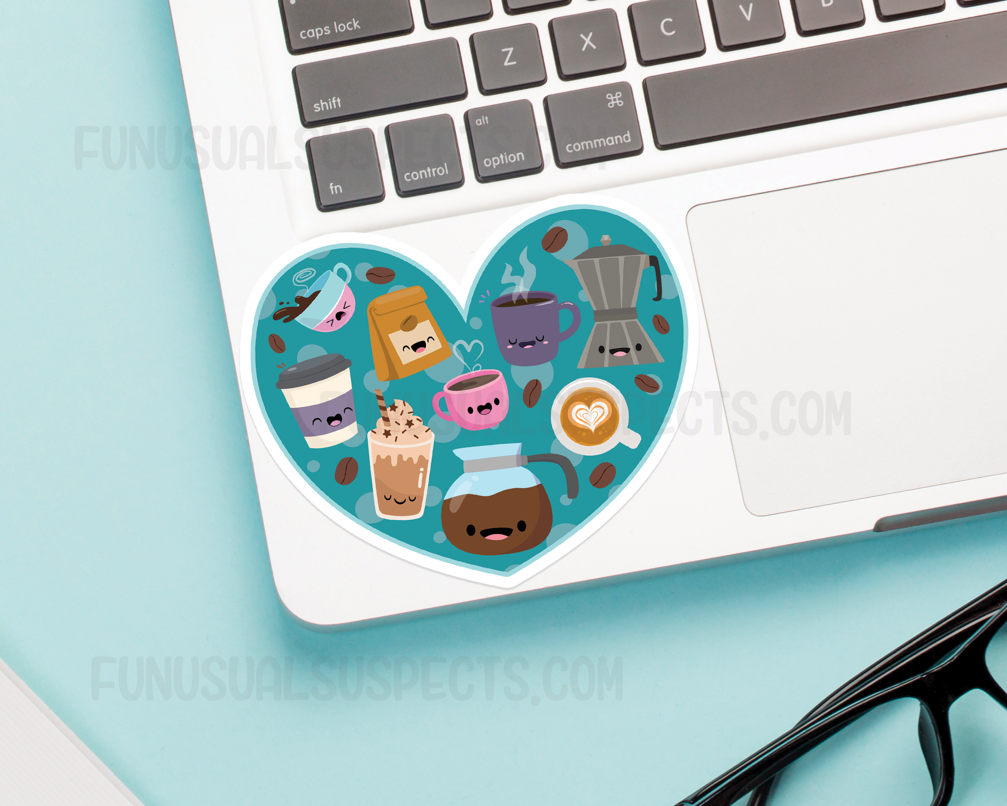 Heart Coffee Sticker