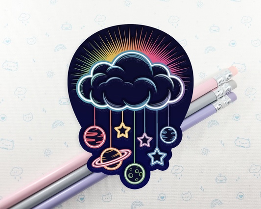 Cloud Planets Sticker