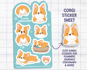 Corgi Sticker Sheet