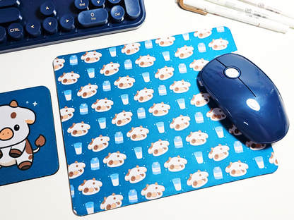 Cow Mousepad and Coaster Set