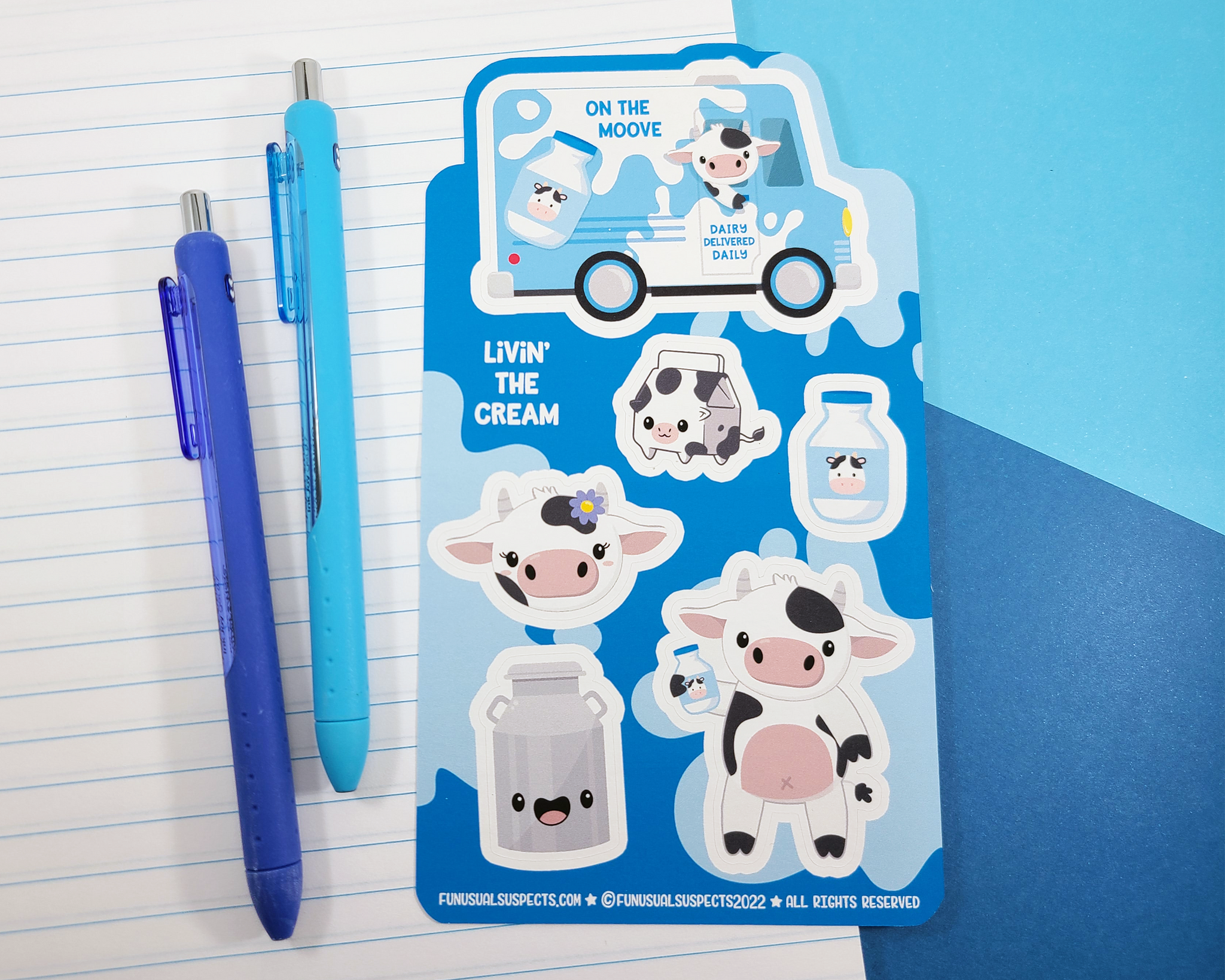 Cow Milk Delivery Sticker Sheet