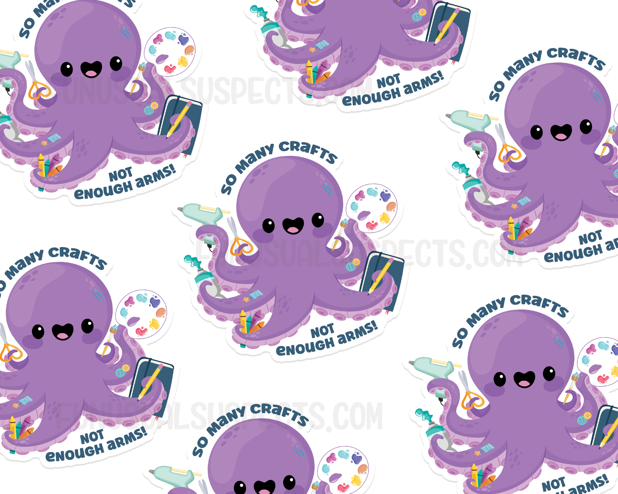 Crafty Octopus Sticker
