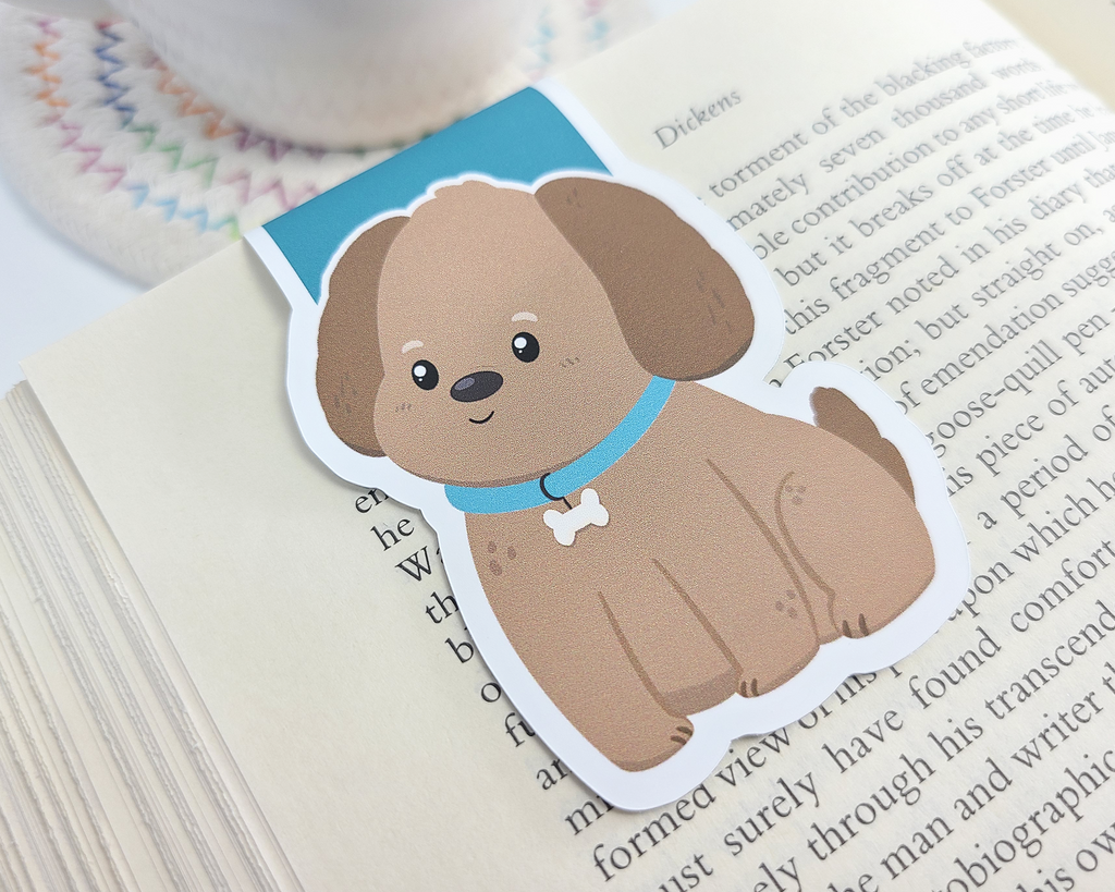 Dog Brown Magnetic Bookmark