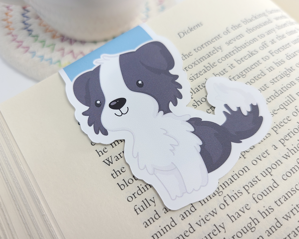 Dog B&W Magnetic Bookmark
