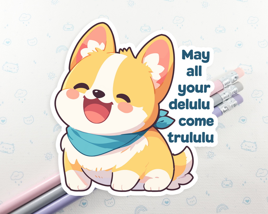 Dog Delulu Sticker
