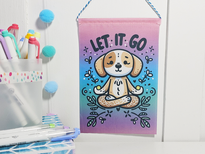 Dog Let It Go Mini Banner