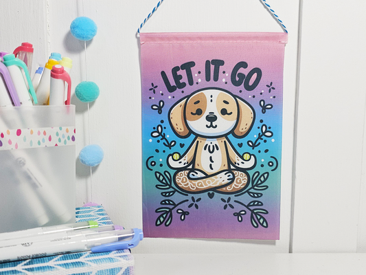 Dog Let It Go Mini Banner