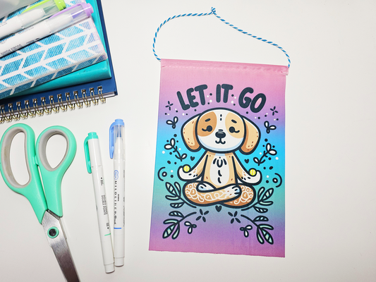 Dog Let It Go Mini Banner