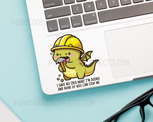 Dragon No Idea What I'm Doing Sticker