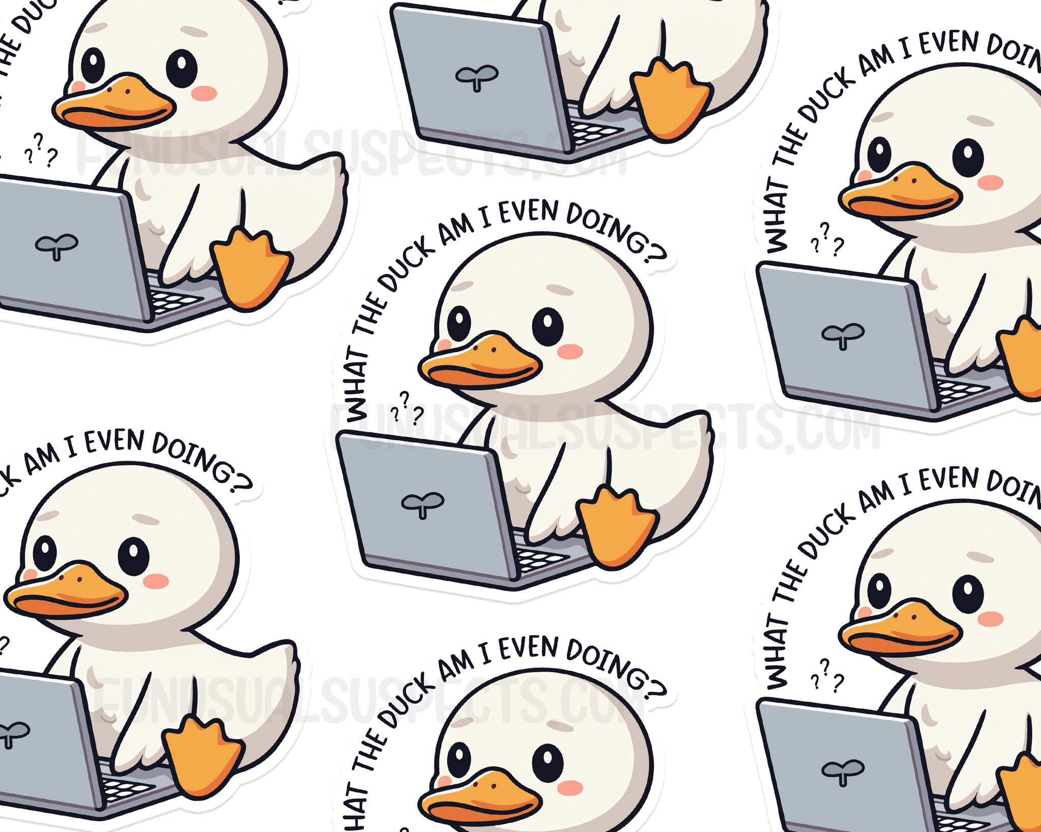 Duck Am I Doing Sticker