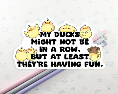 Ducks Having Fun Sticker