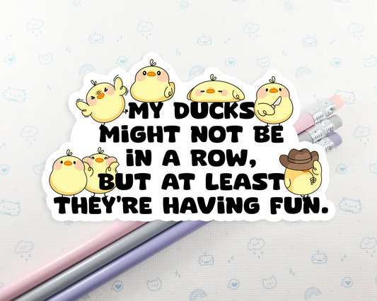 Ducks Having Fun Sticker