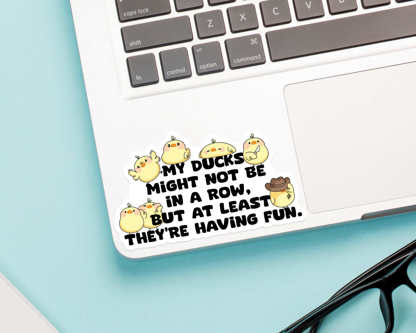 Ducks Having Fun Sticker