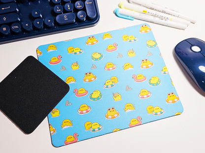 Duck Summer Mousepad and Coaster Set