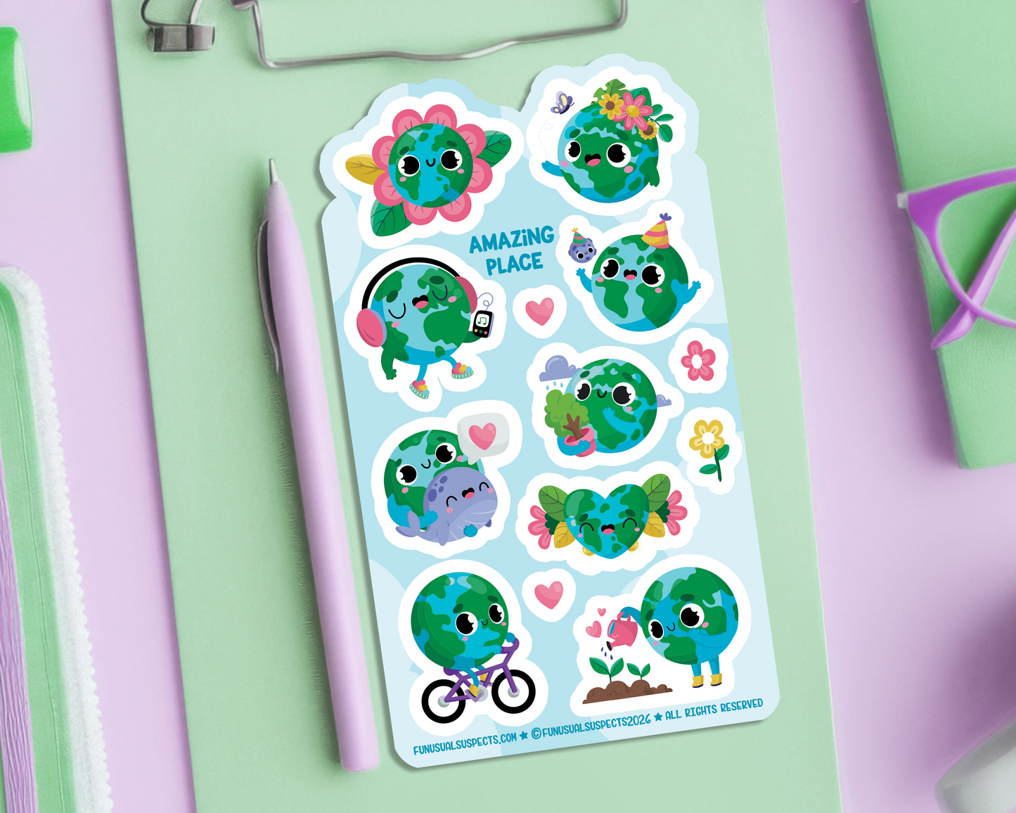 Earth Sticker Sheet