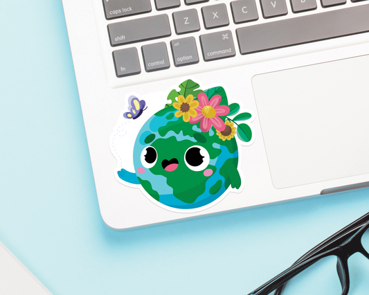 Earth Butterfly Sticker