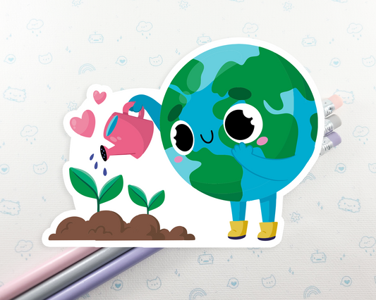 Earth Gardening Sticker
