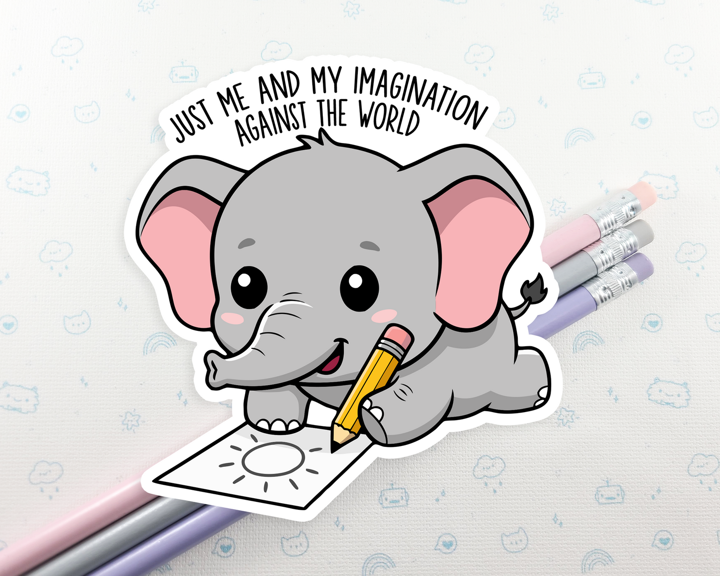 Elephant Imagination Sticker