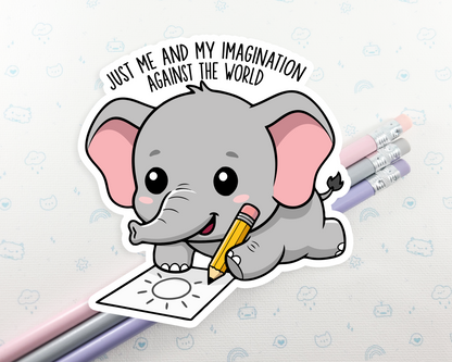 Elephant Imagination Sticker