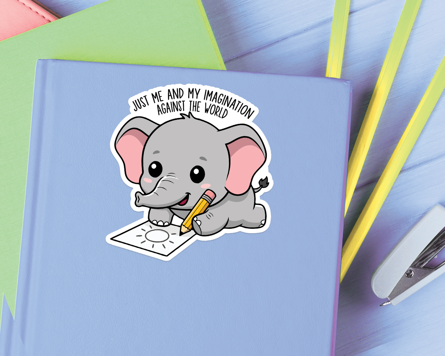 Elephant Imagination Sticker