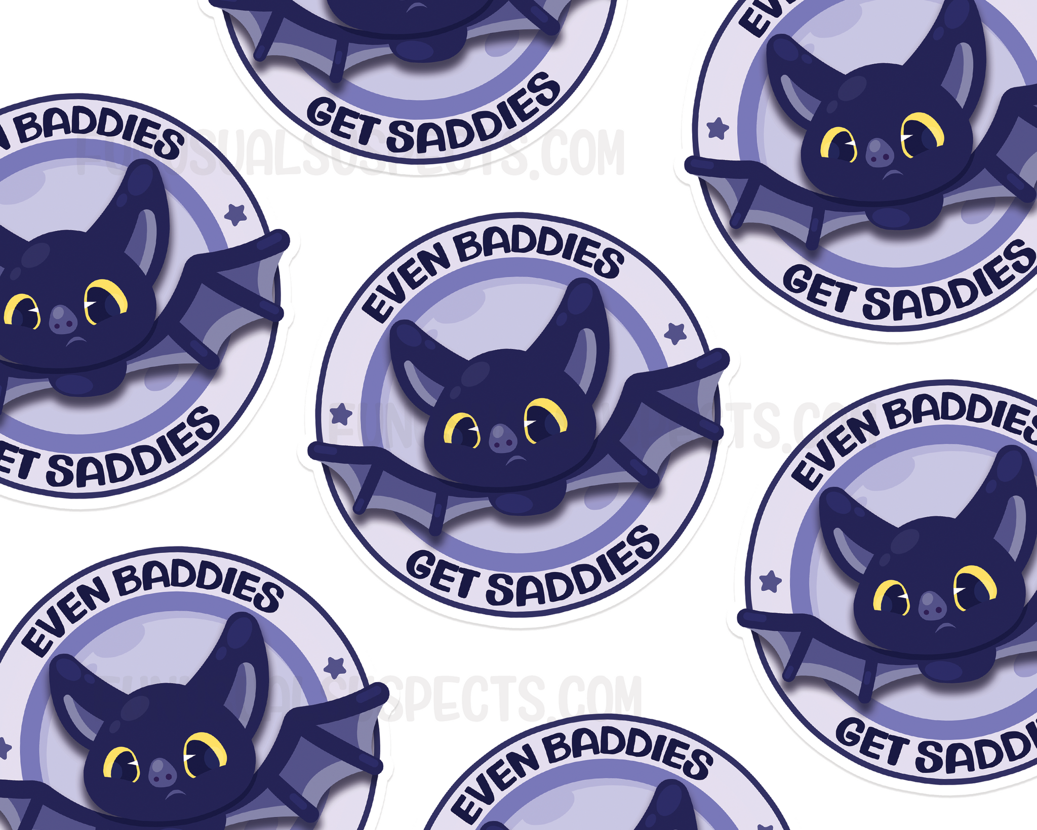 Bat Baddies Get Saddies Sticker