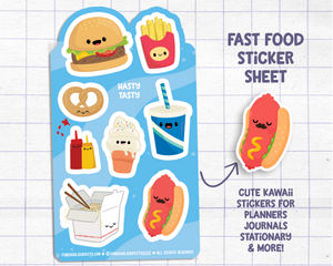 Fast Food Sticker Sheet