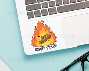 Fire Totally Stoked Sticker