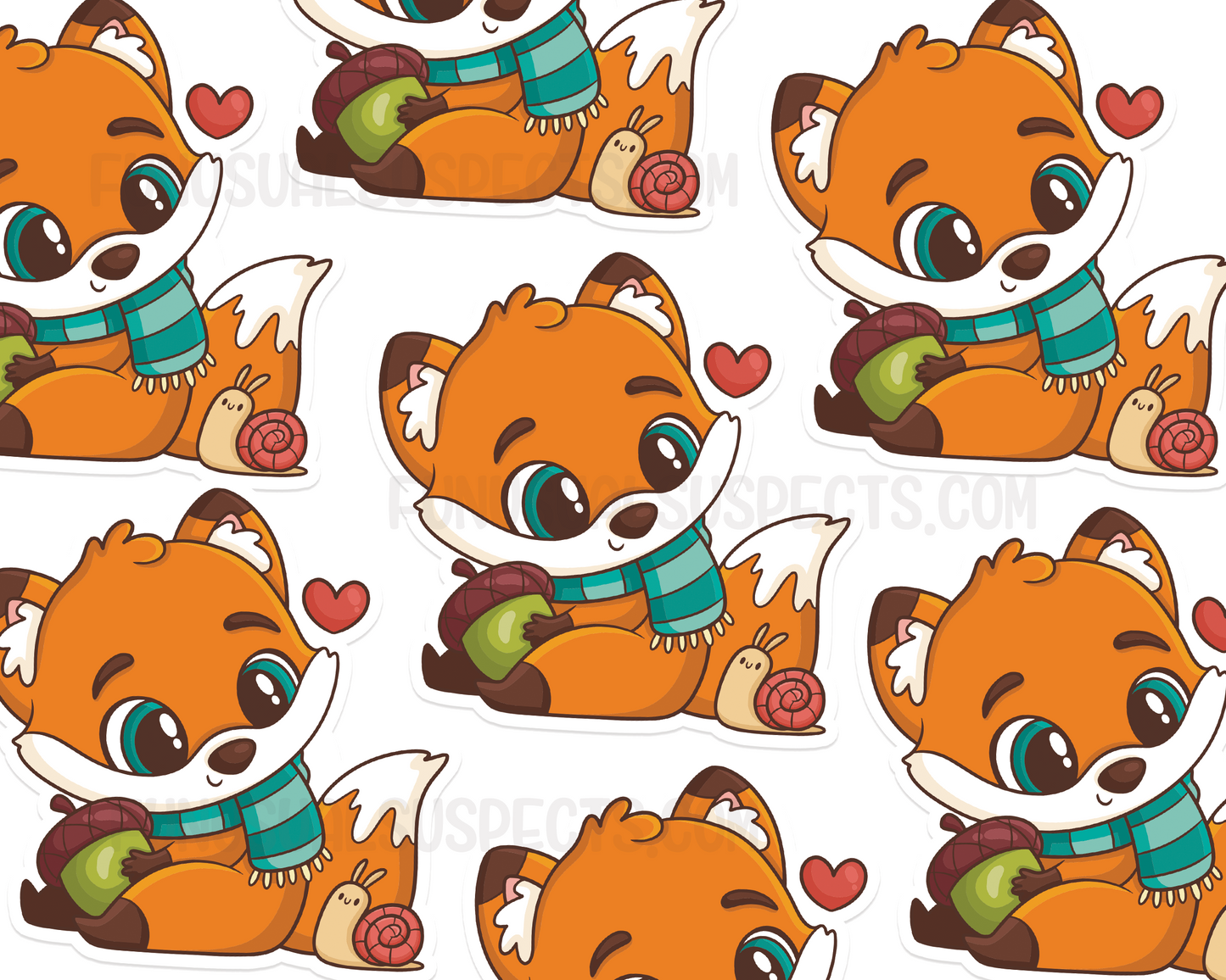 Fox and Snail Sticker