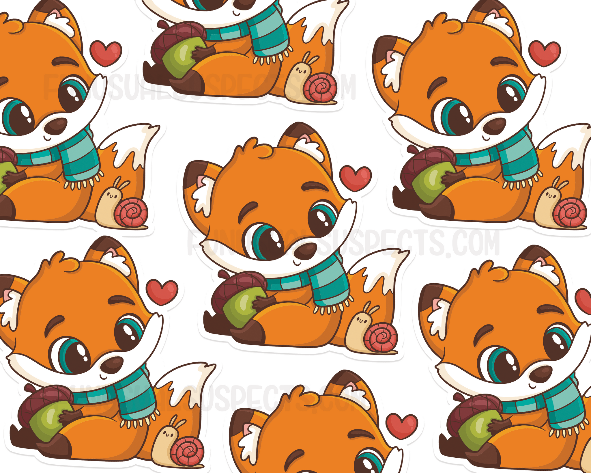 Fox and Snail Sticker