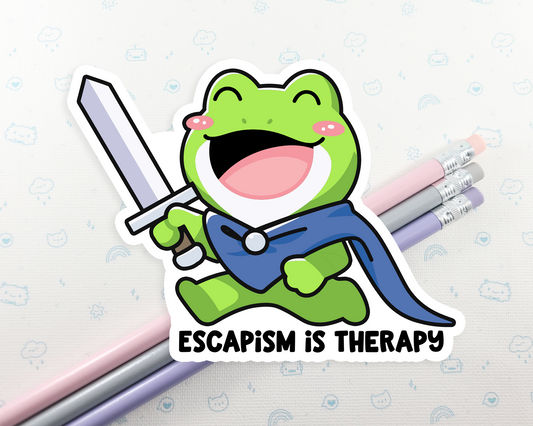 Frog Escapism Sticker