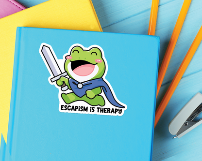 Frog Escapism Sticker