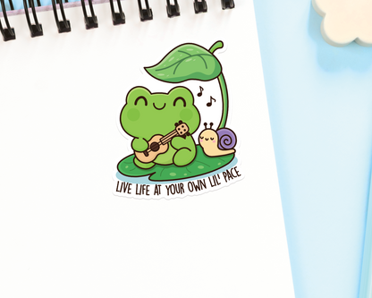 Frog Live Life Sticker