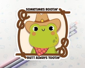Frog Rootin Tootin Sticker