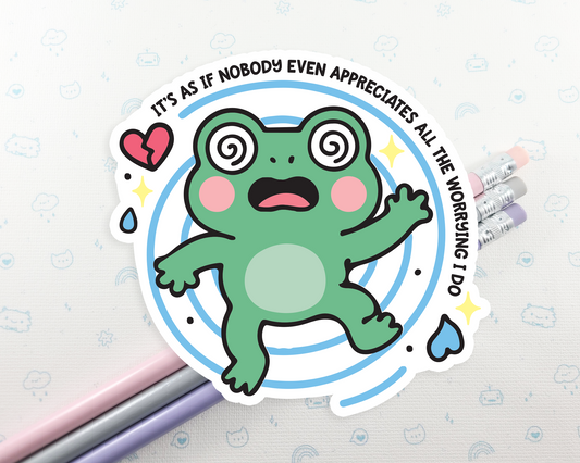 Frog Worry Sticker