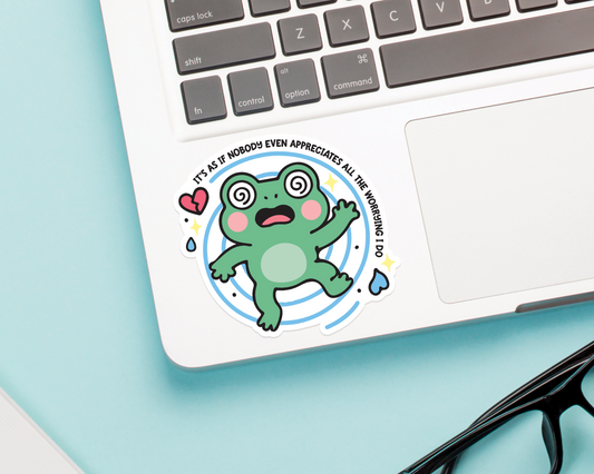 Frog Worry Sticker
