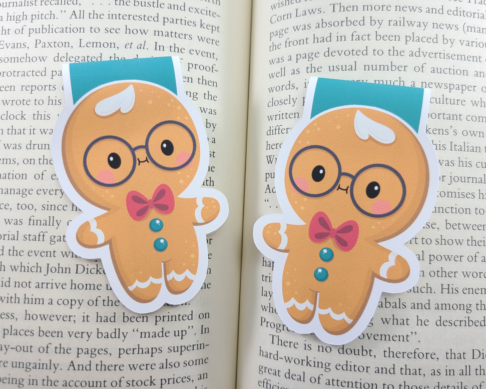 Gingerbread Boy Magnetic Bookmark