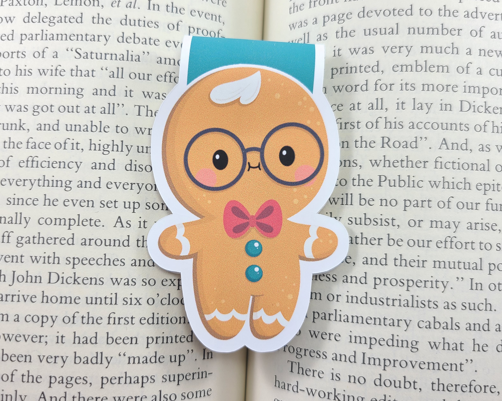 Gingerbread Boy Magnetic Bookmark